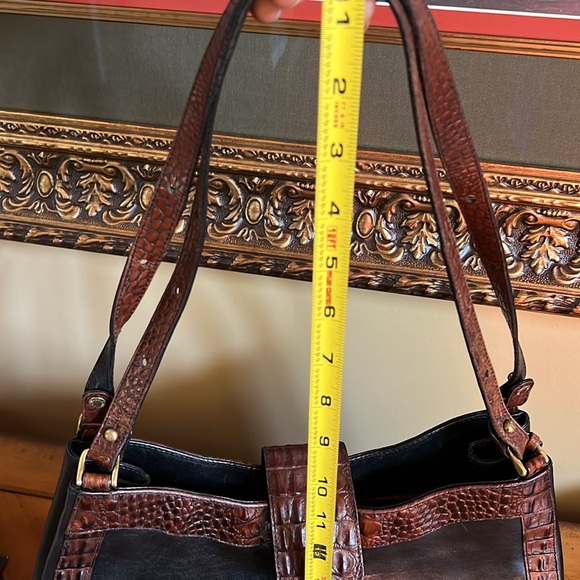 Brahmin Black and Brown Croc-Embossed Bag Set - Picture 13 of 14